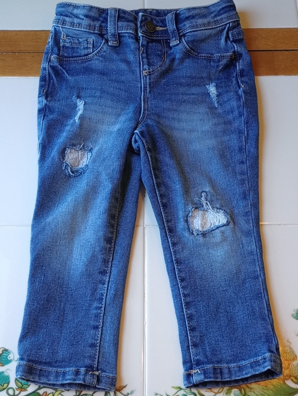 Jumping Beans Girls Distressed Denim Jeans 👖
